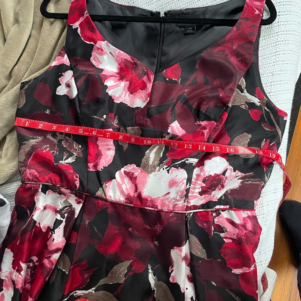 Liz Claiborne floral, sleeveless dress, size 14 - Picture 5 of 8